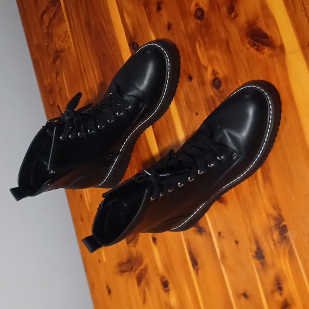 Black Madden Girl Combat Boots 9.5